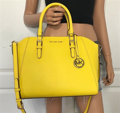 michael kors yellow tote macys|macy's Michael Kors purse clearance.